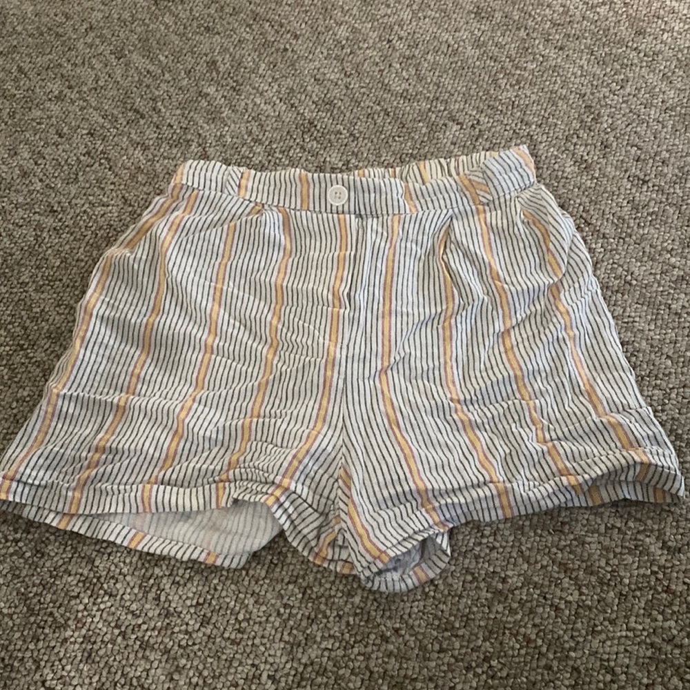 - Target (Wild Fable) striped linen shorts. In slightly used condition, washed.